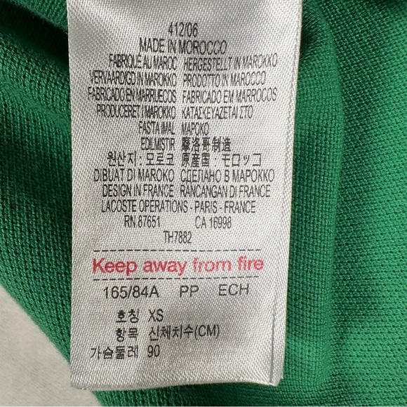 Awake NY Lacoste Men Casual T-Shirt Crew Neck Short Sleeve Embroidered Green XS - Picture 7 of 12